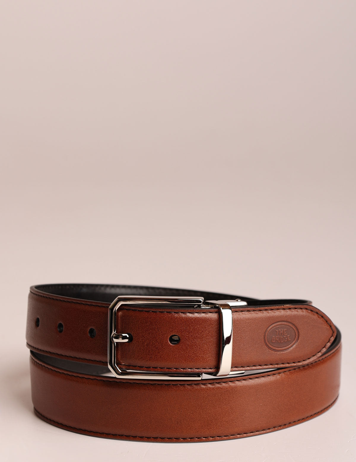 The Bridge Brunelleschi reversible belt with polished buckle