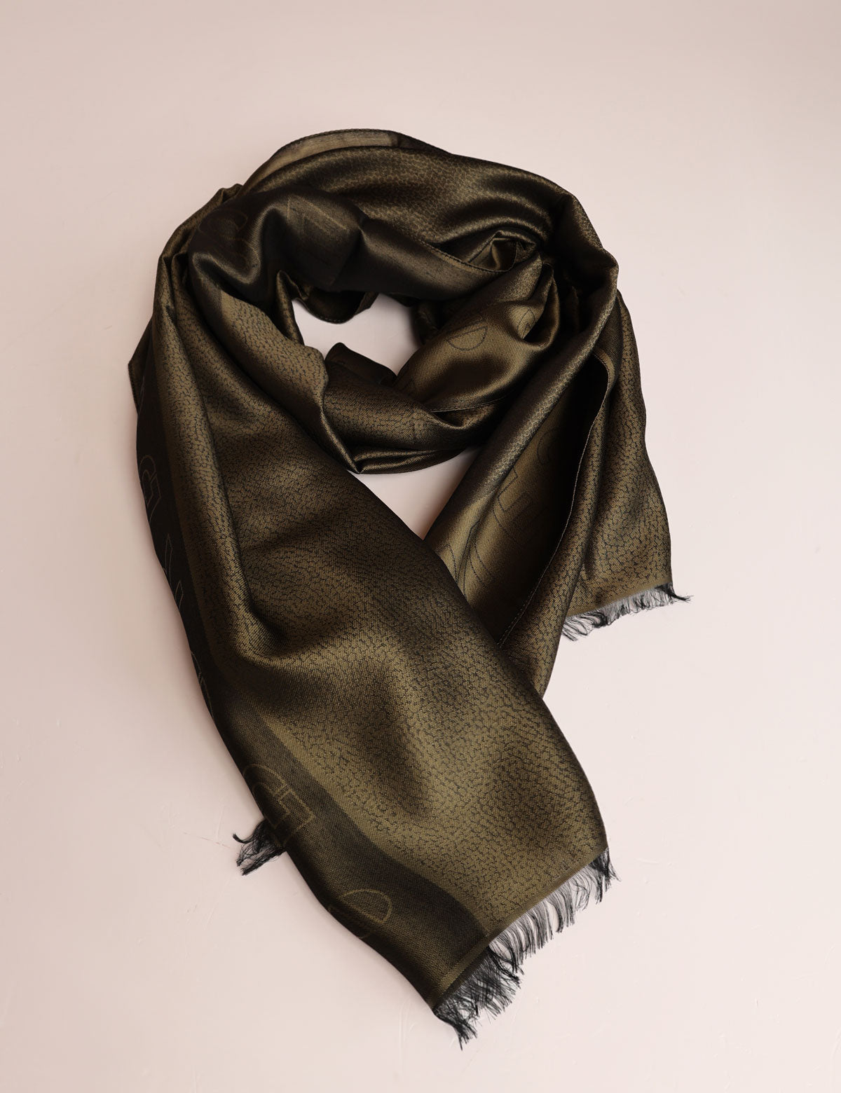 Borbonese scarf with outline logo in modal blend