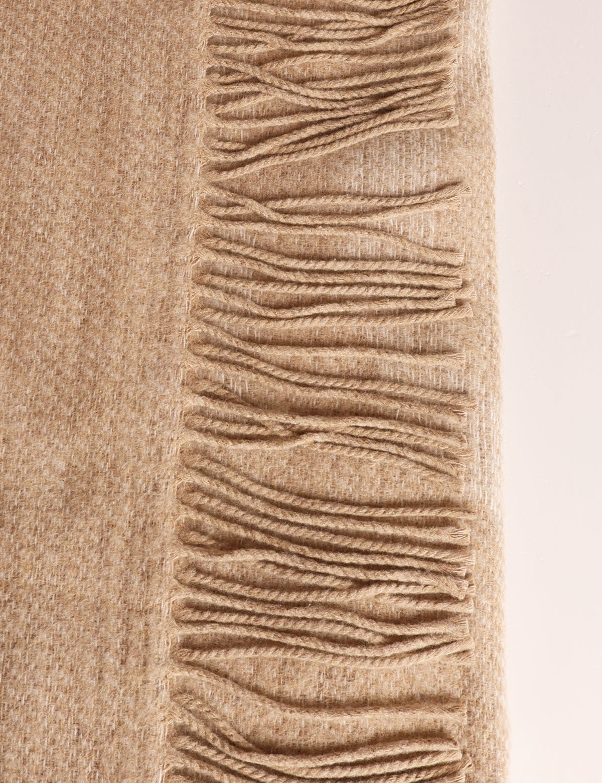 Borbonese lettering scarf with fringes