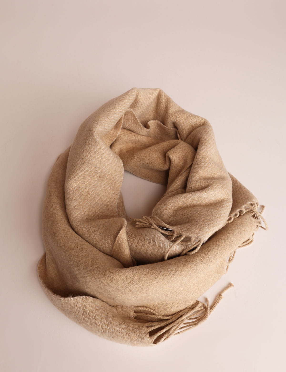 Borbonese lettering scarf with fringes