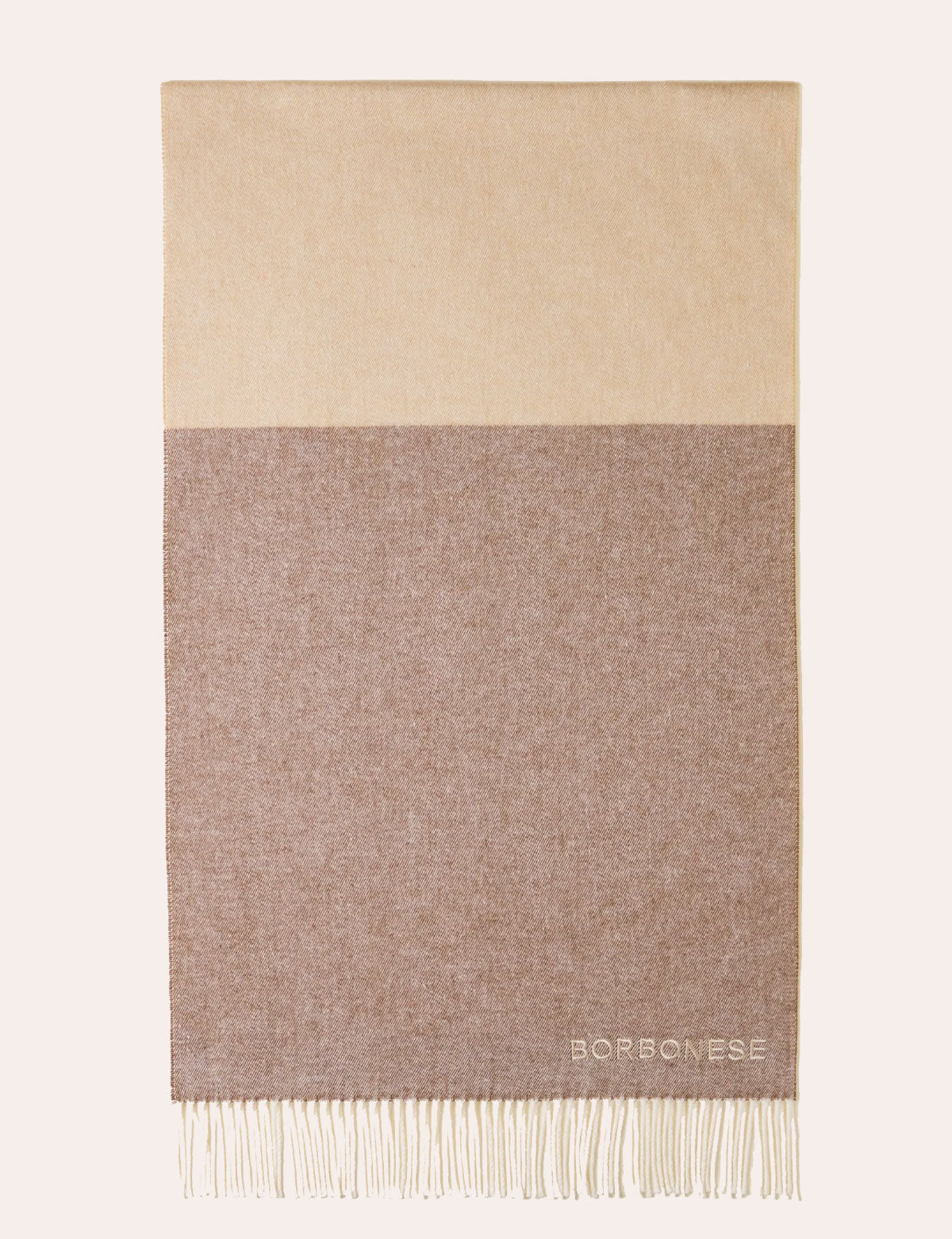Borbonese scarf with fringes