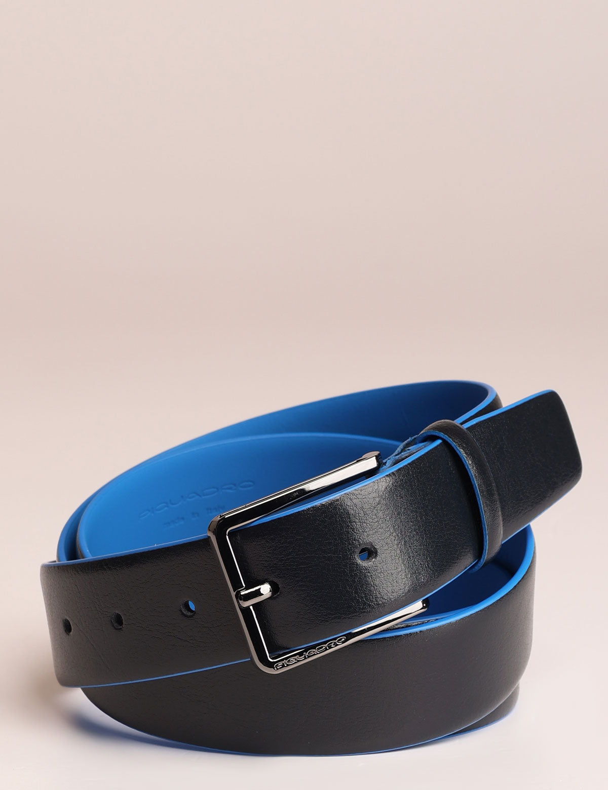 Piquadro Blue Square belt with square buckle