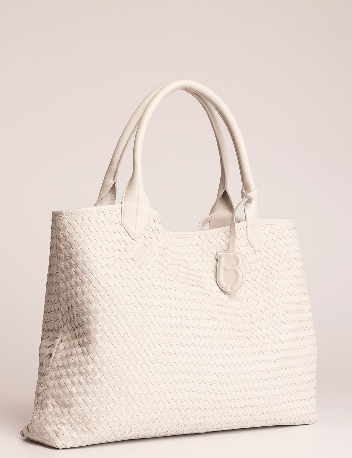 Shopper Tosca Blu Agata in pelle intrecciata