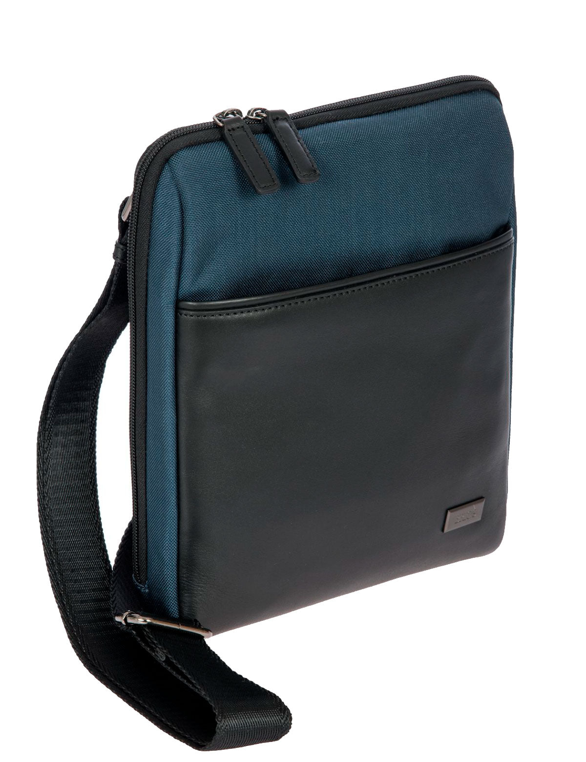 Große Tasche aus Leder und Monza-Stoff von Bric's