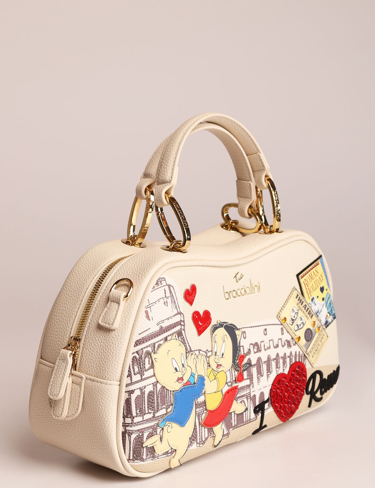 Bauletto Braccialini Cartoline Looney Tunes Roma