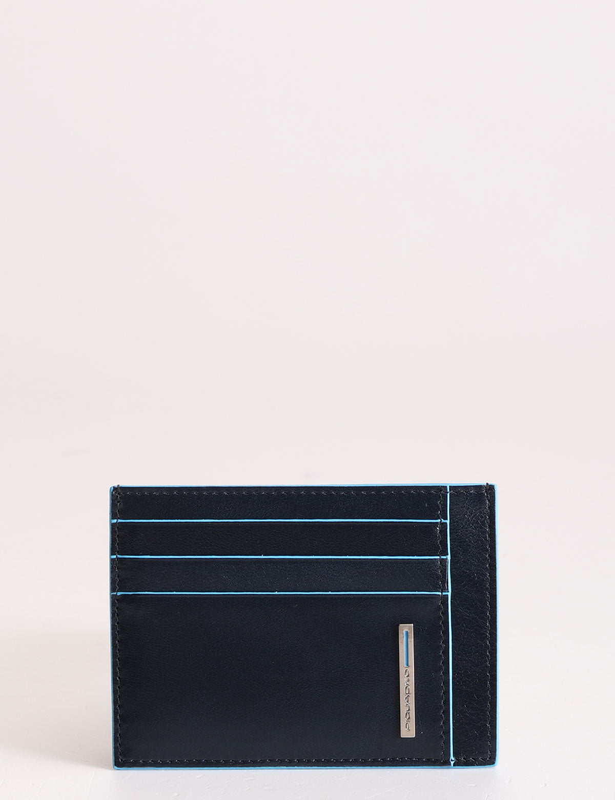 Blue Square Porta Carte Di Credito Schermato Piquadro Leather