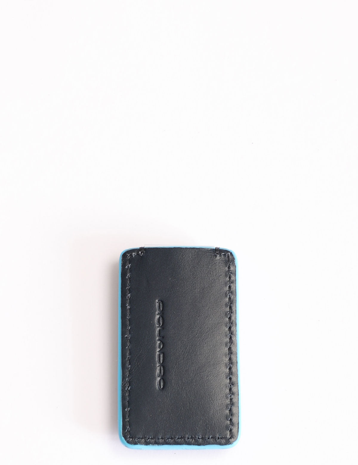Piquadro Blue Square Leather Money Clip