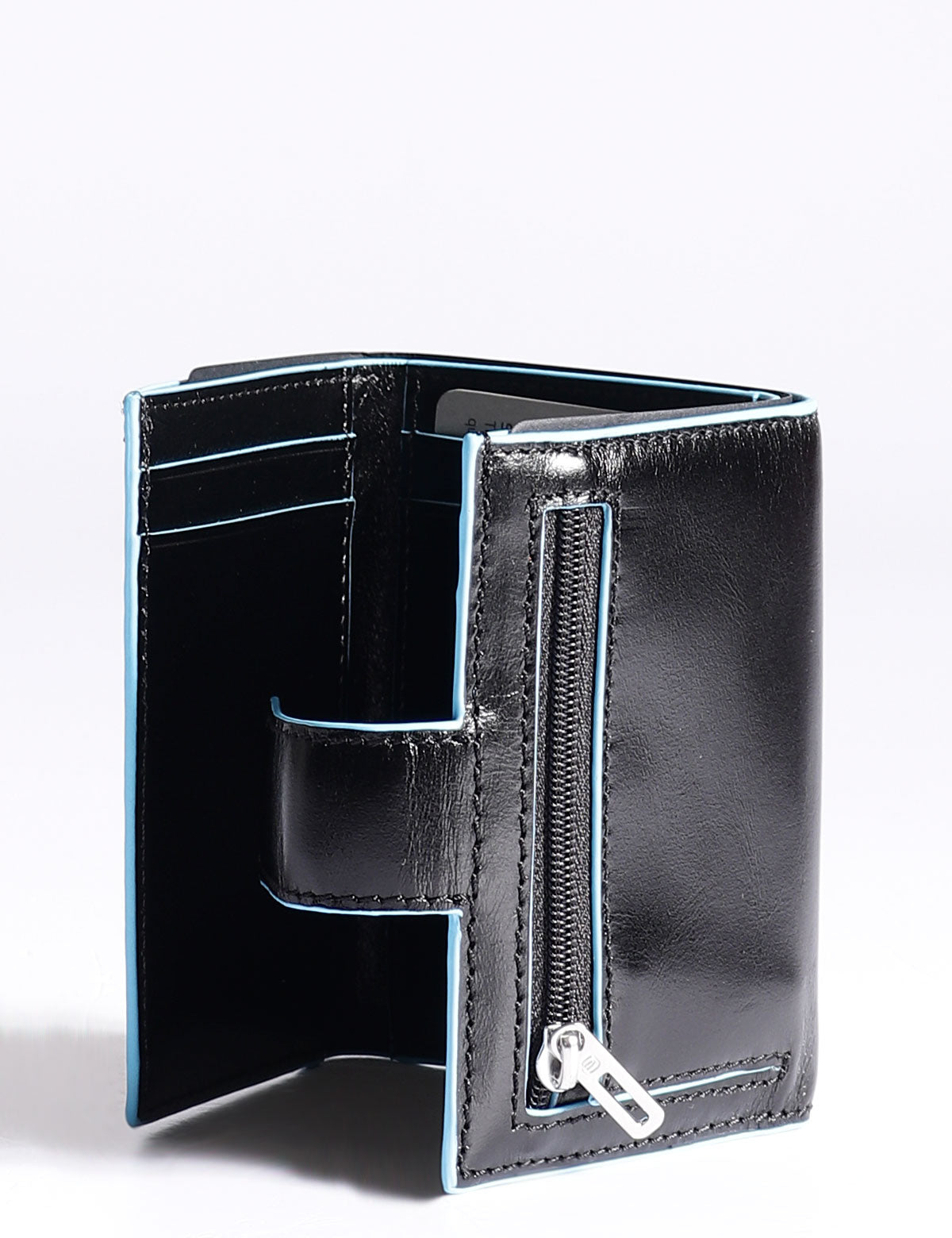 Portafoglio Piquadro Blue Square tascabile con bottoncino