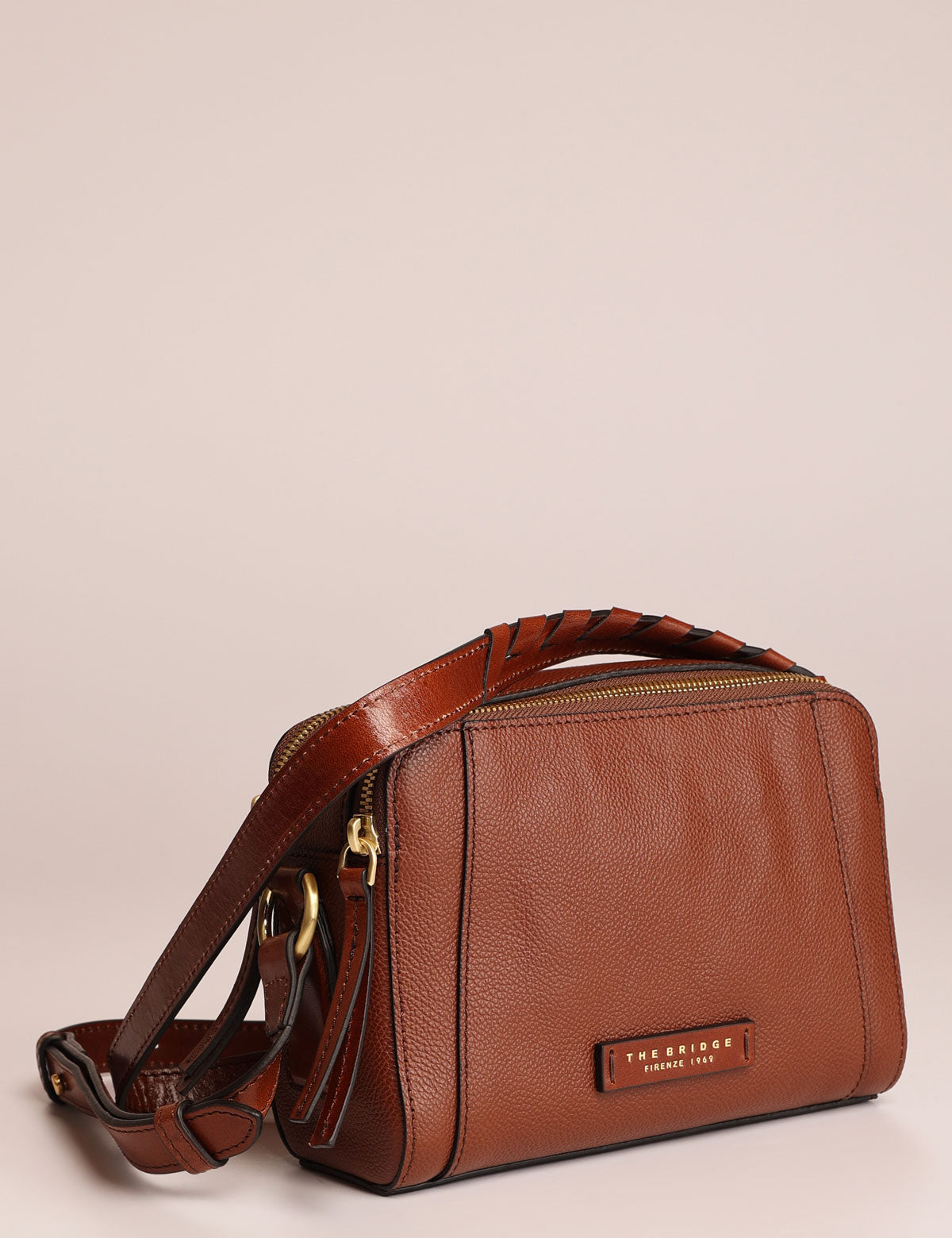 Tracolla The Bridge Ines camera case doppia zip