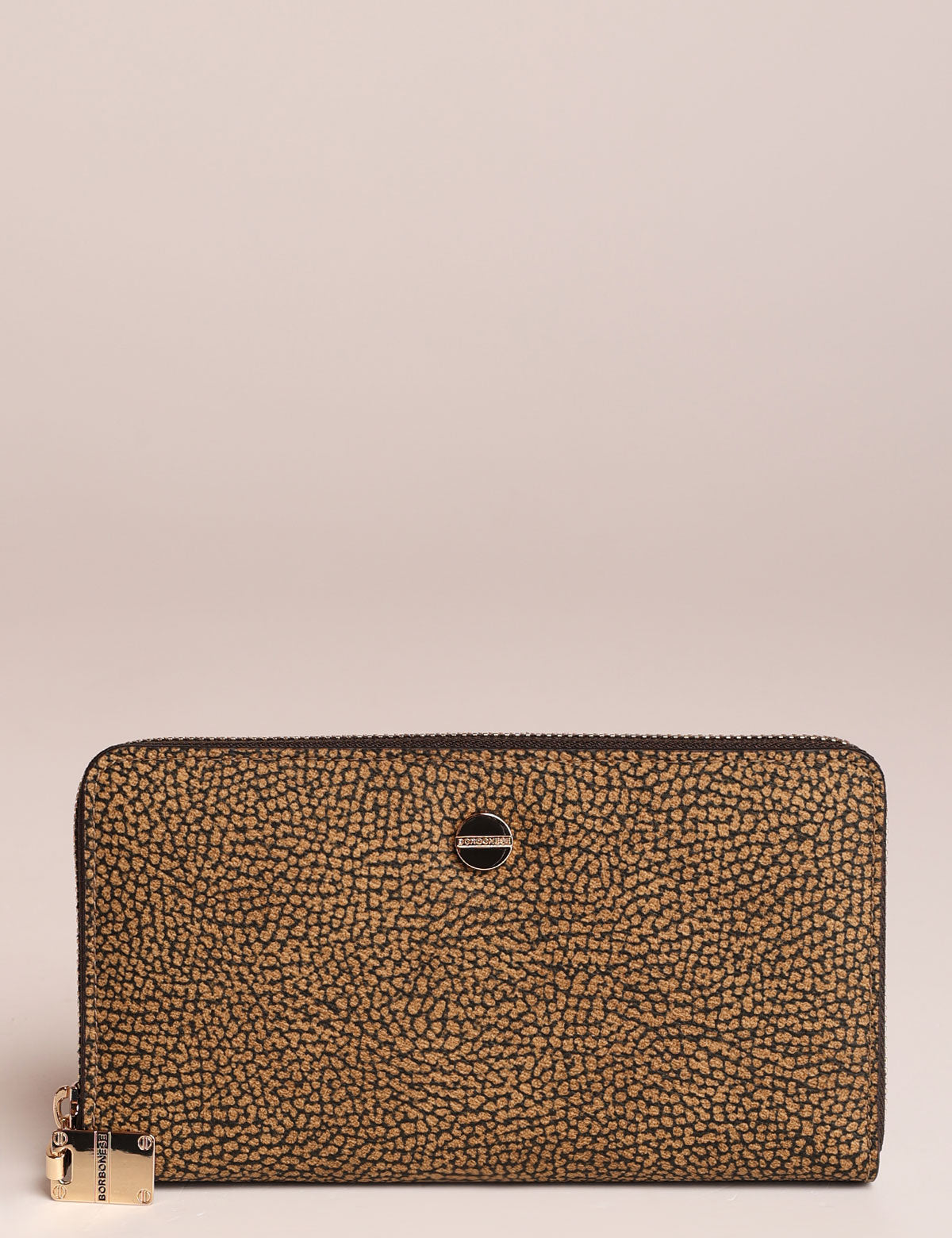 Portafoglio Borbonese Vite Coated grande con zip