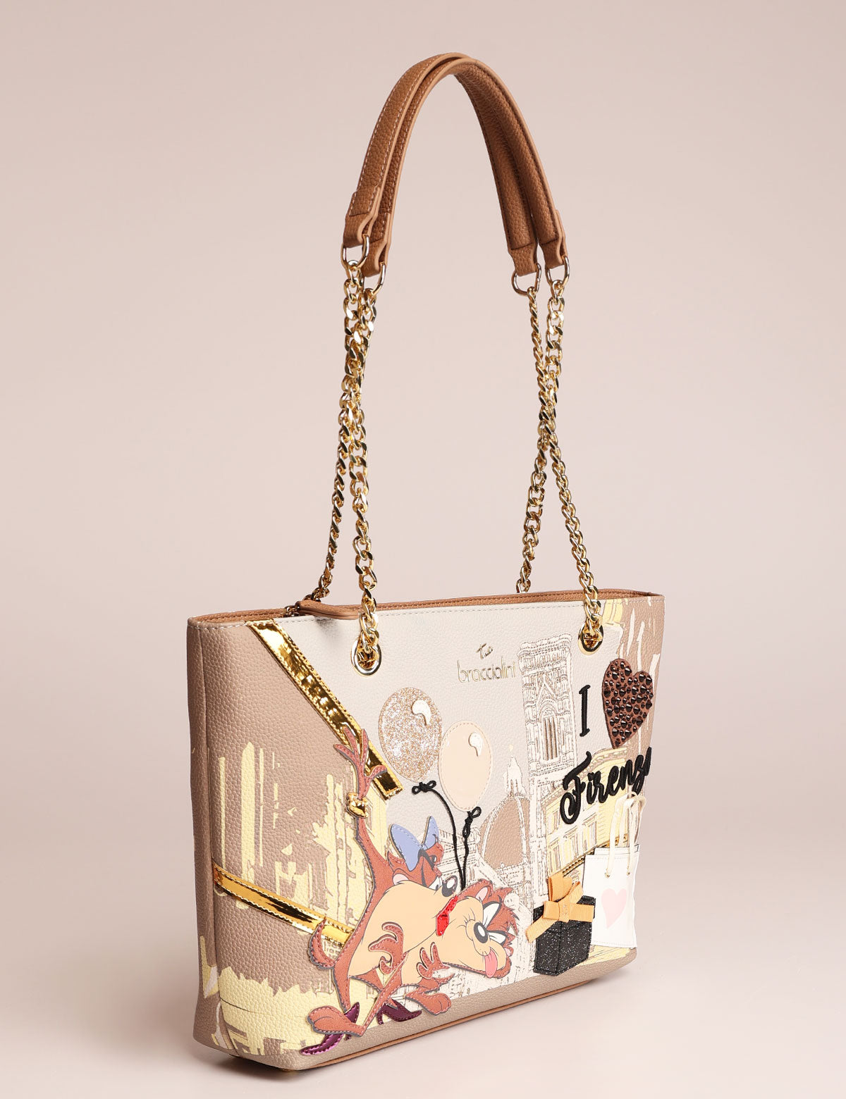 Shopper Braccialini Cartoline Looney Tunes Firenze