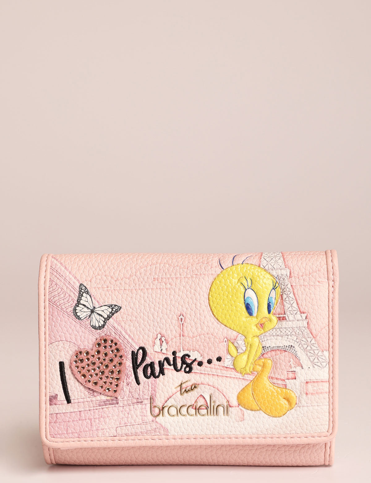 Portafoglio Braccialini Cartoline Looney Tunes Paris