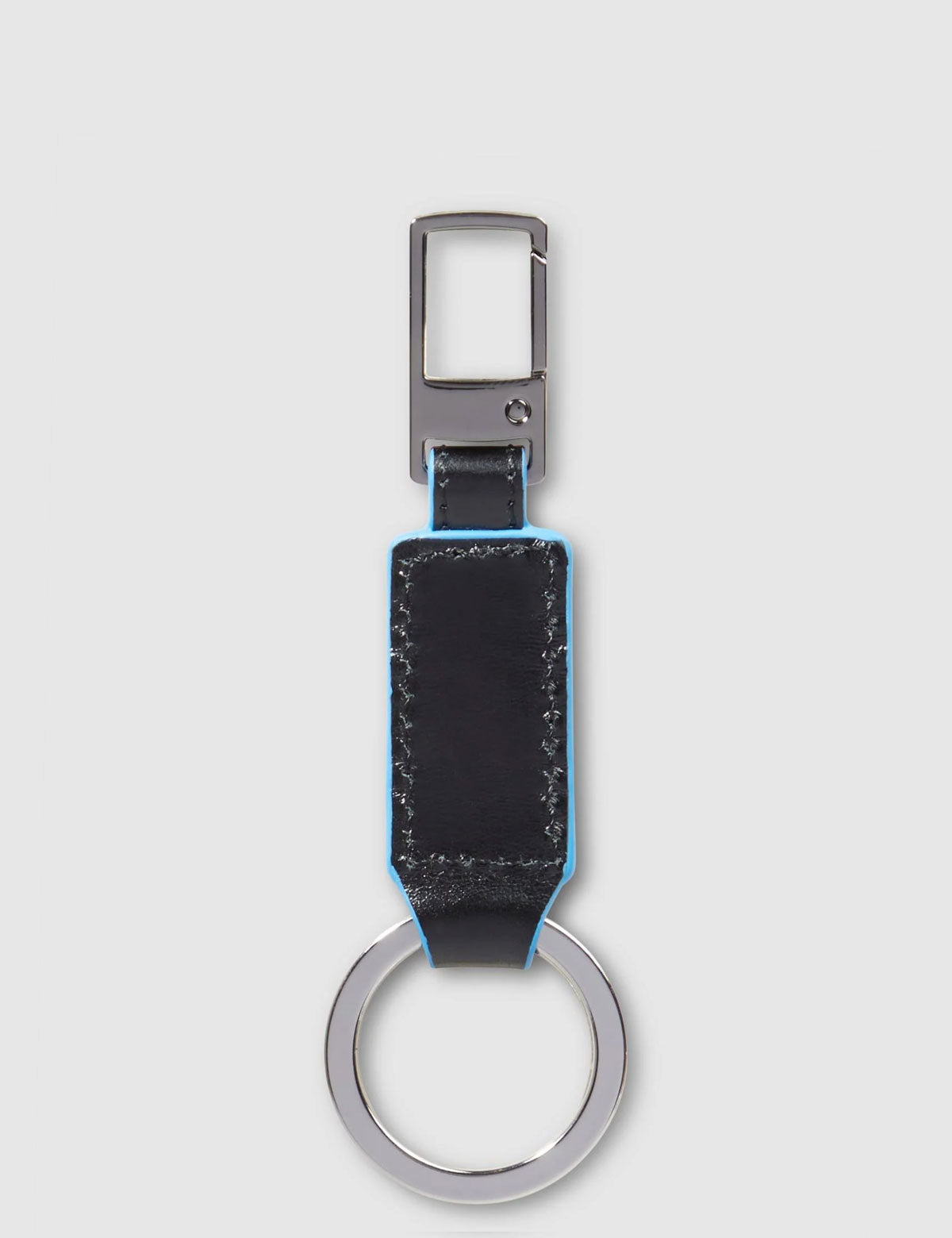 Portachiavi Piquadro Blue Square con moschettone e ciondolo