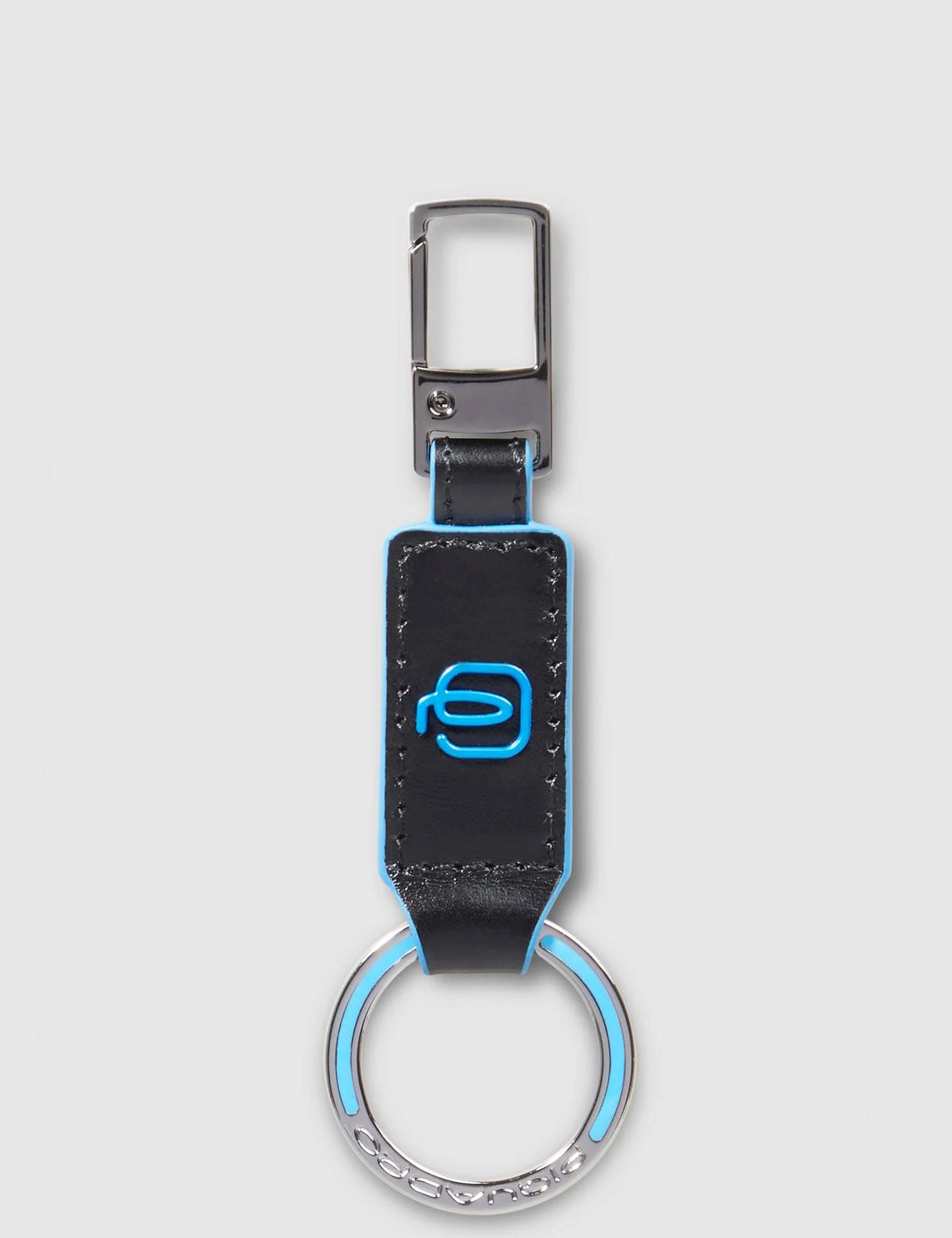 Portachiavi Piquadro Blue Square con moschettone e ciondolo