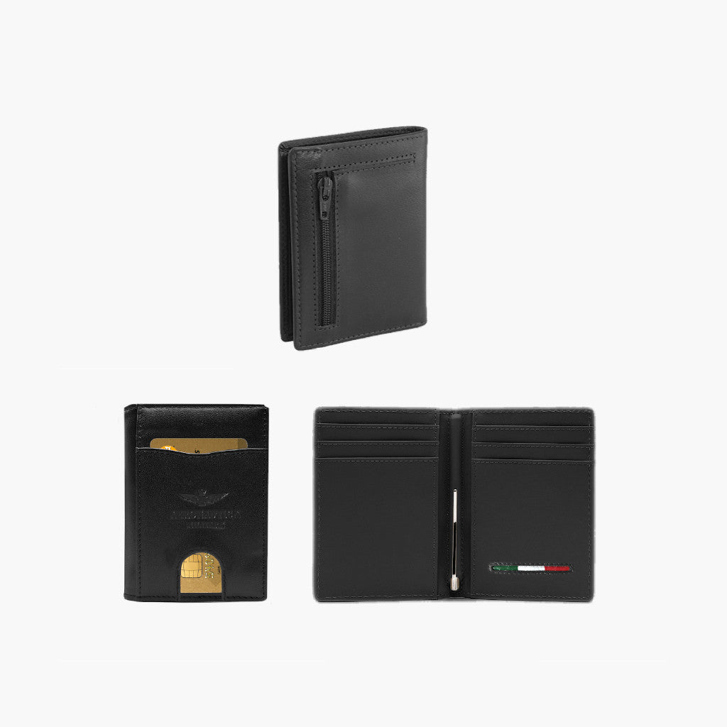 Aeronautica Militare Target Vertical Wallet with Money Clip