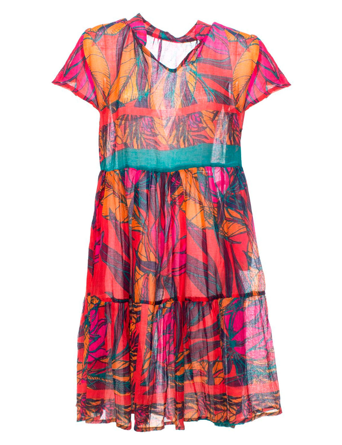 Ayfee multicolor palms dress