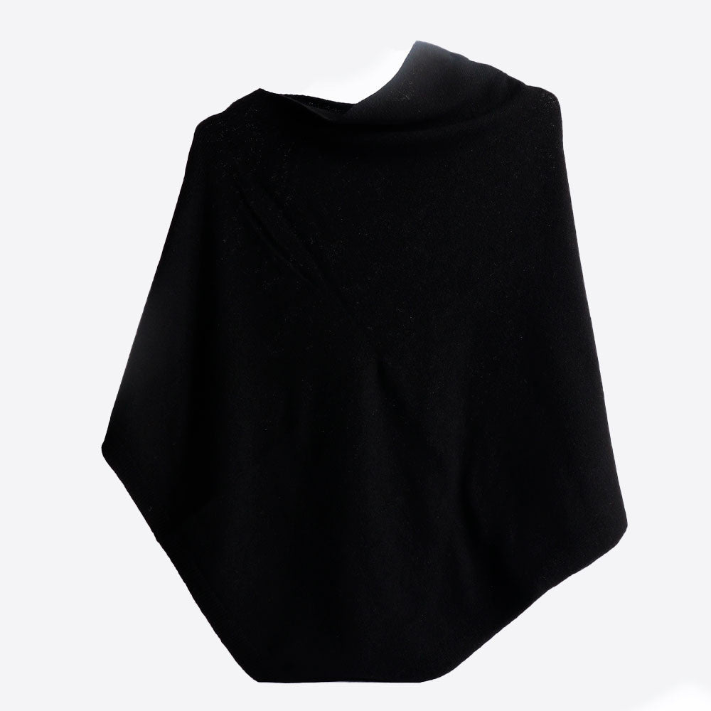 Ayfee poncho with ribbed edges