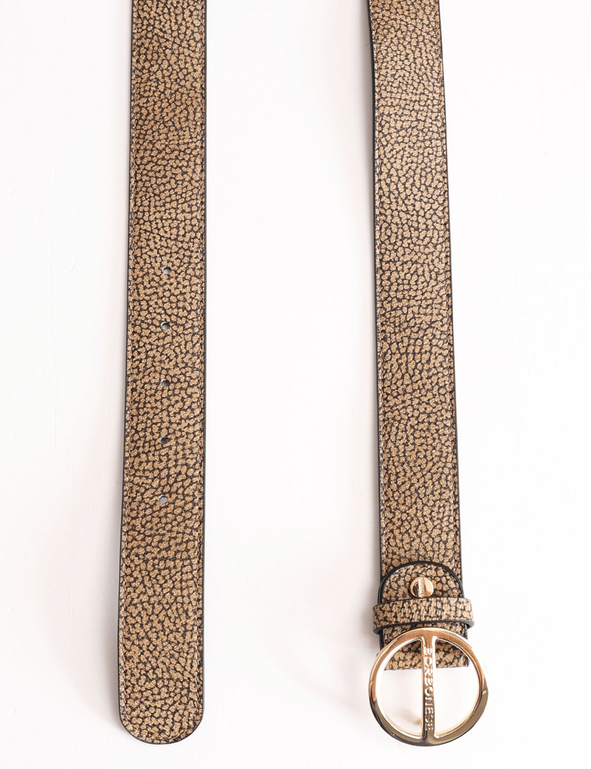 Borbonese belt with logo buckle