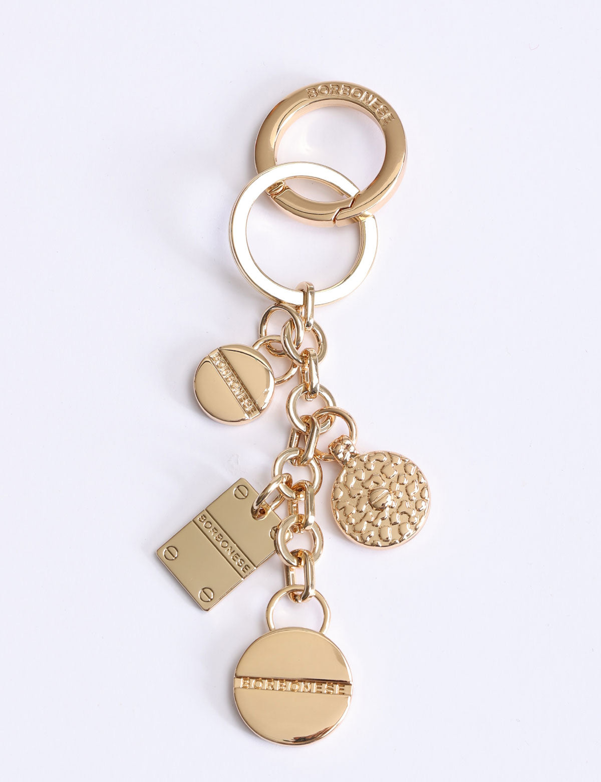 Borbonese keychain with charms