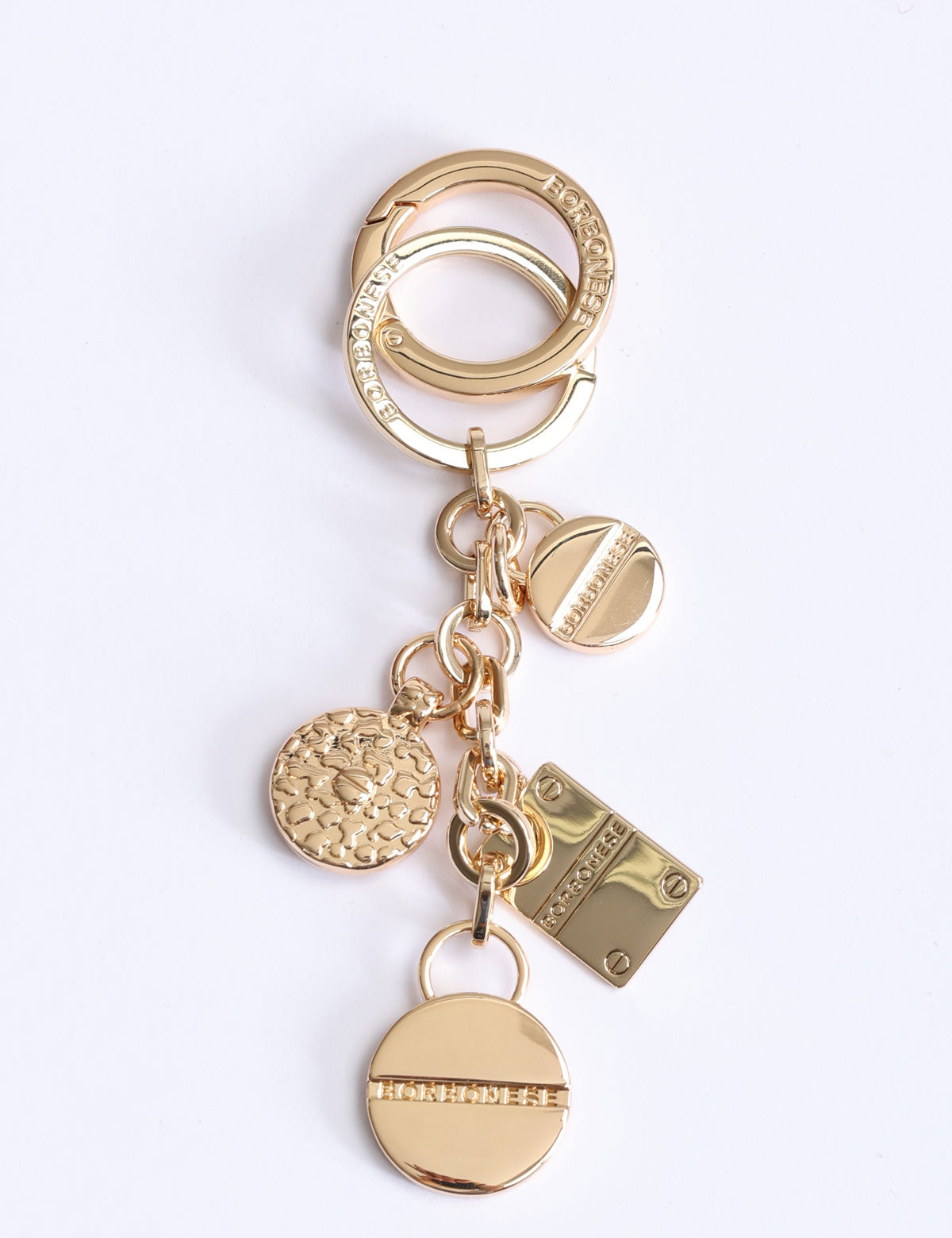 Borbonese keychain with charms