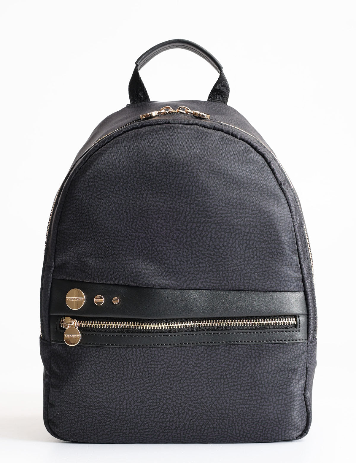 Borbonese nylon and leather backpack