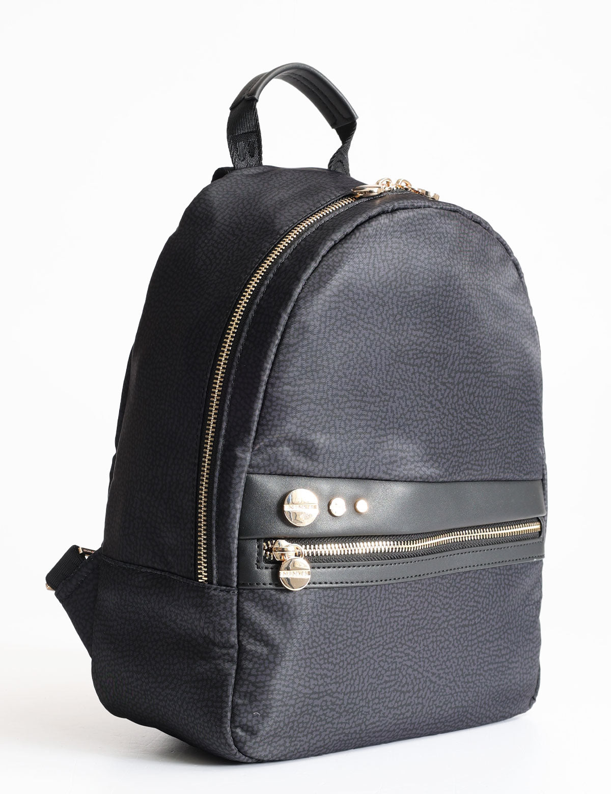 Borbonese nylon and leather backpack