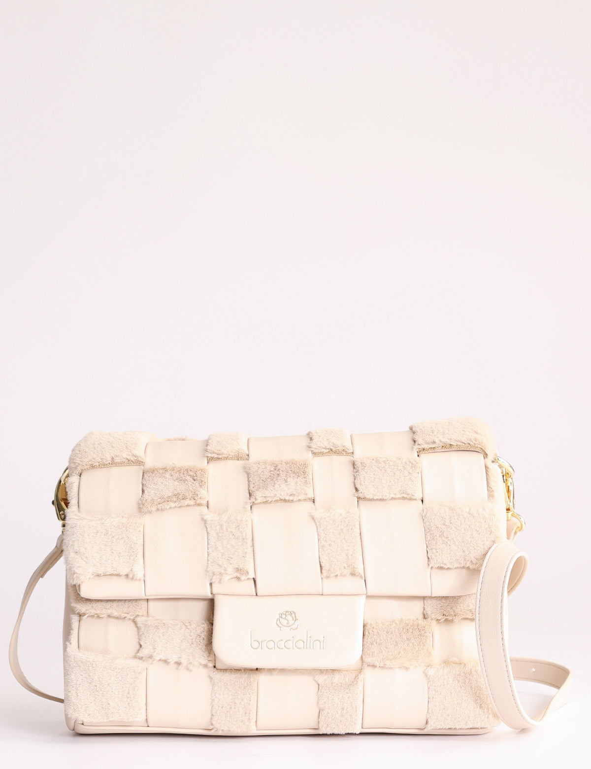 Braccialini Icons shoulder bag in eco fur