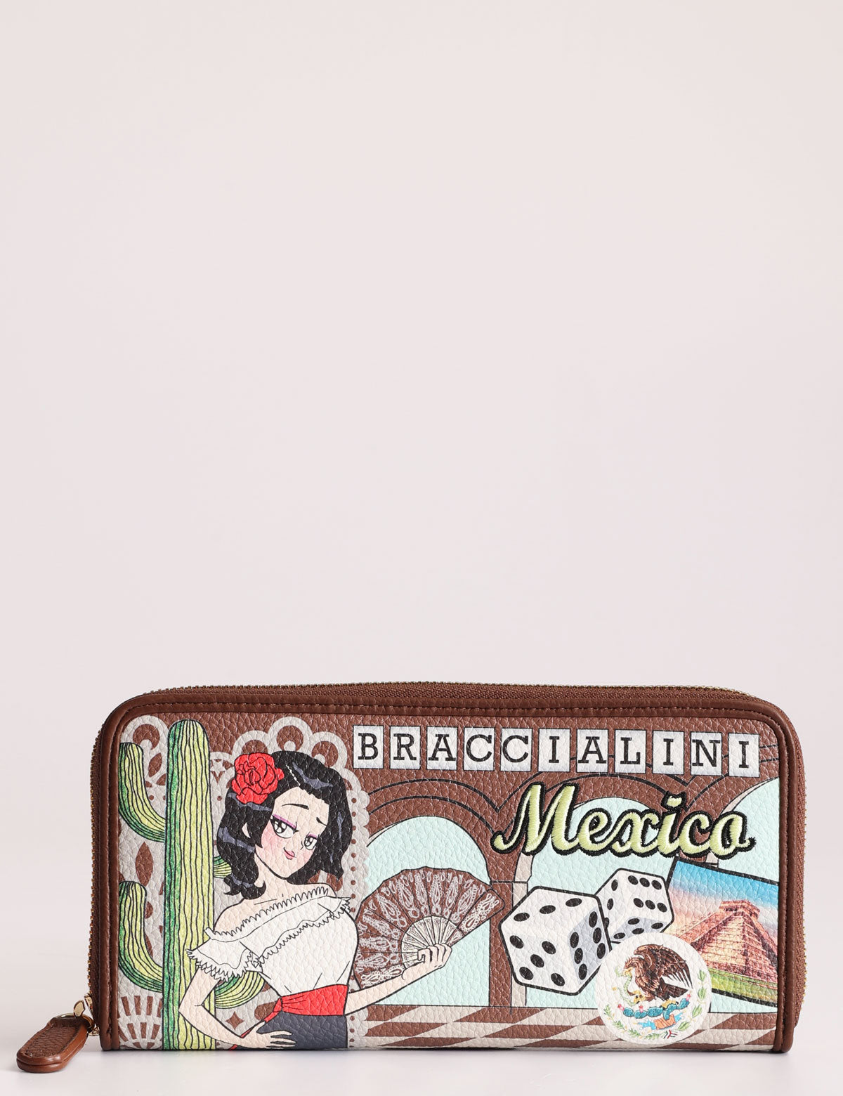 Braccialini Postcards Mexico Zip Wallet