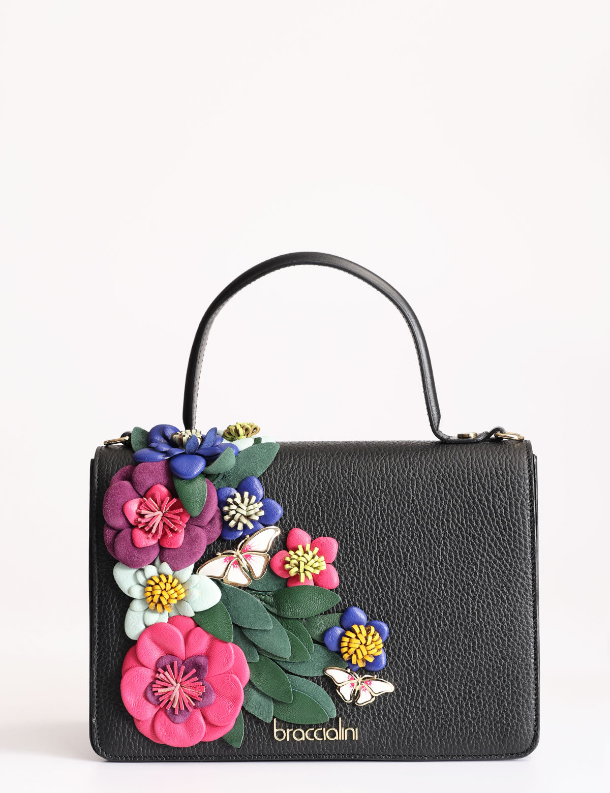 Braccialini Penelope handbag with embossed flowers