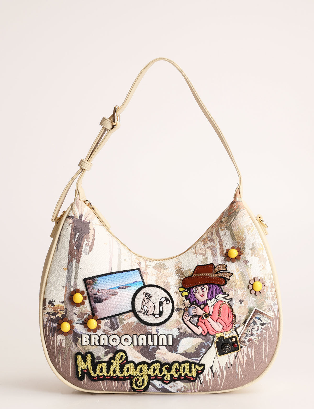 Shoulder Bag Braccialini Postcards Madagascar