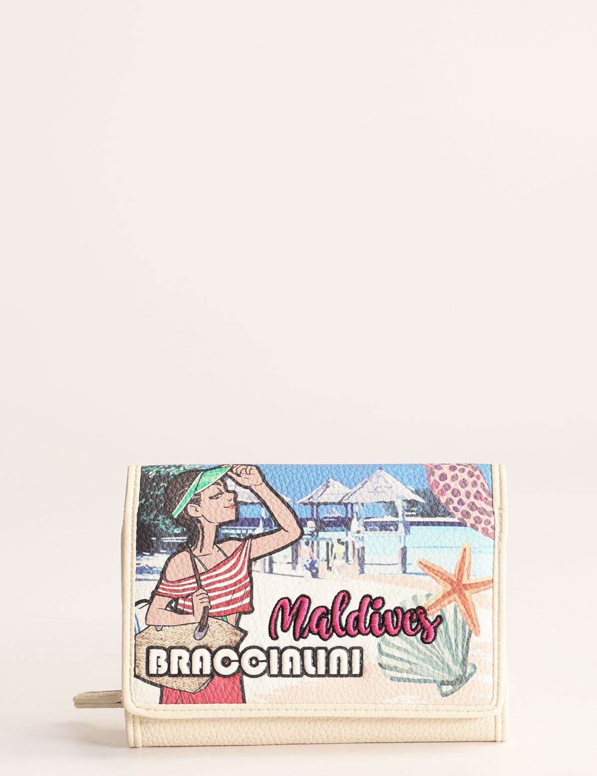 Wallet Braccialini Postcards Maldives external coin purse