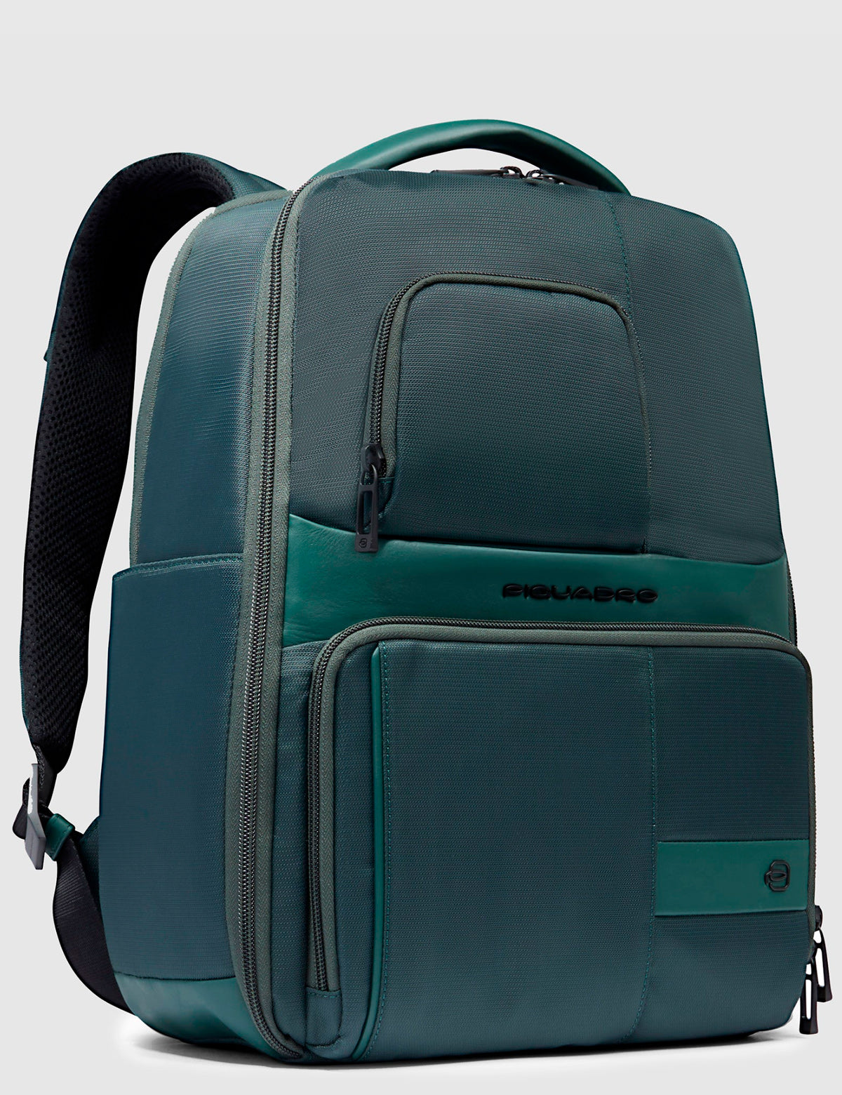 Piquadro 14'' laptop backpack in fabric and leather