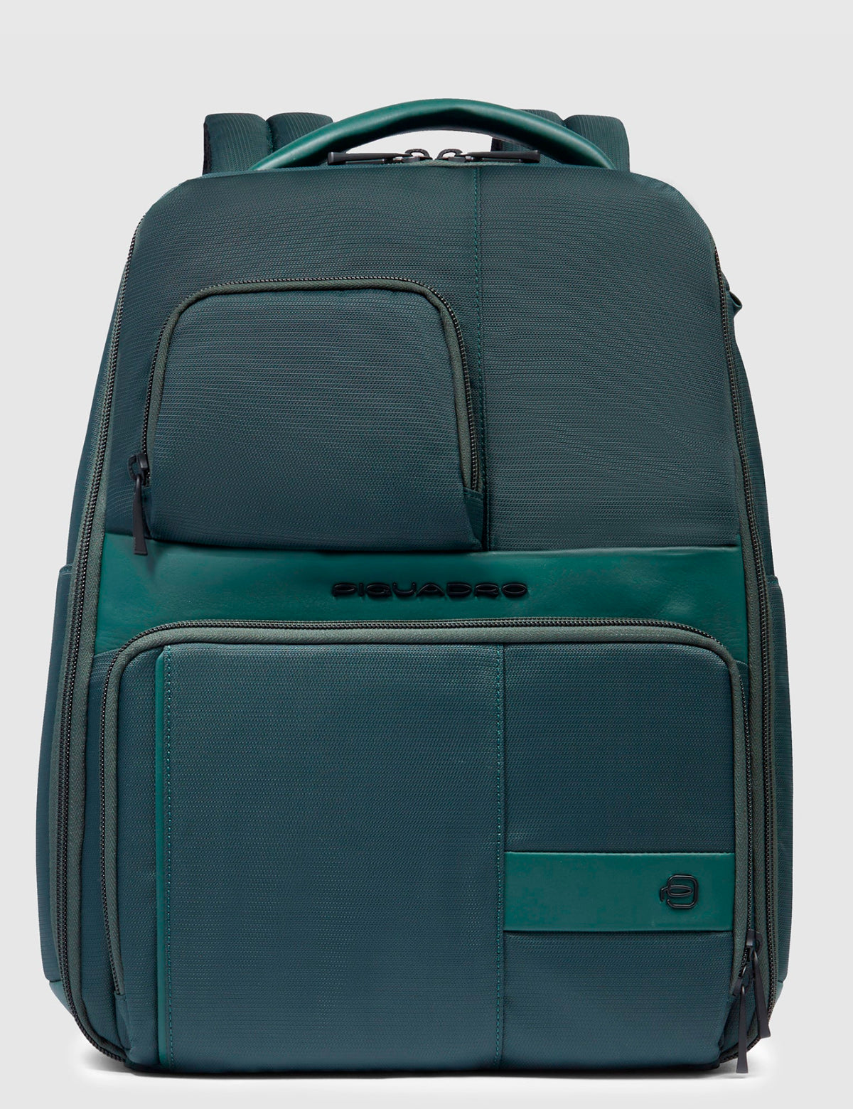 Piquadro 14'' laptop backpack in fabric and leather