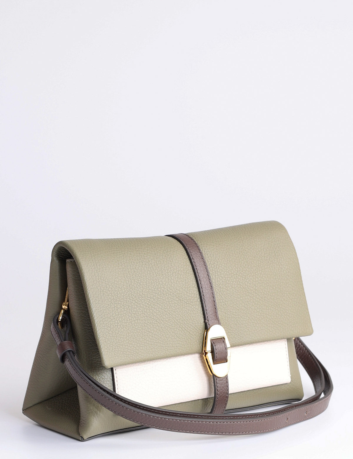 Coccinelle Dorian tricolor shoulder bag with flap