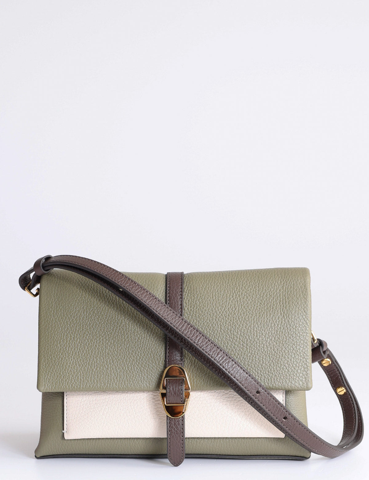 Coccinelle Dorian tricolor shoulder bag with flap