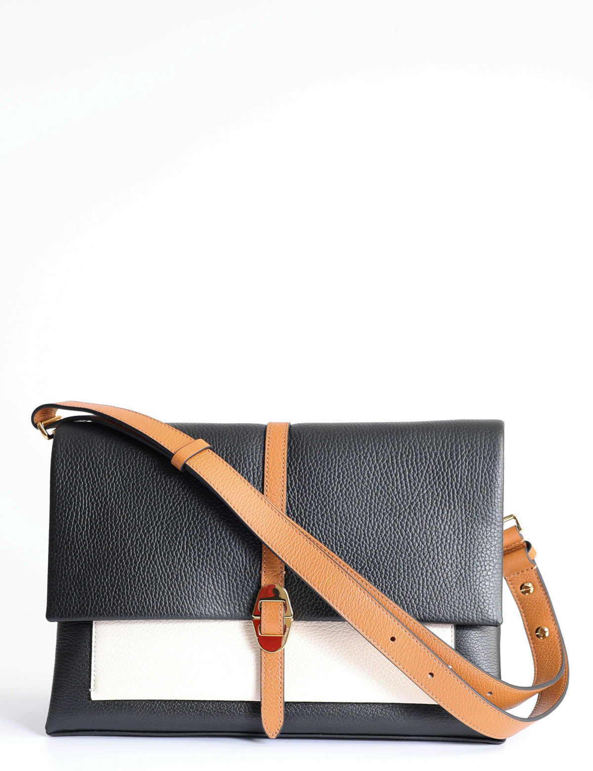 Coccinelle Dorian tricolor shoulder bag with flap