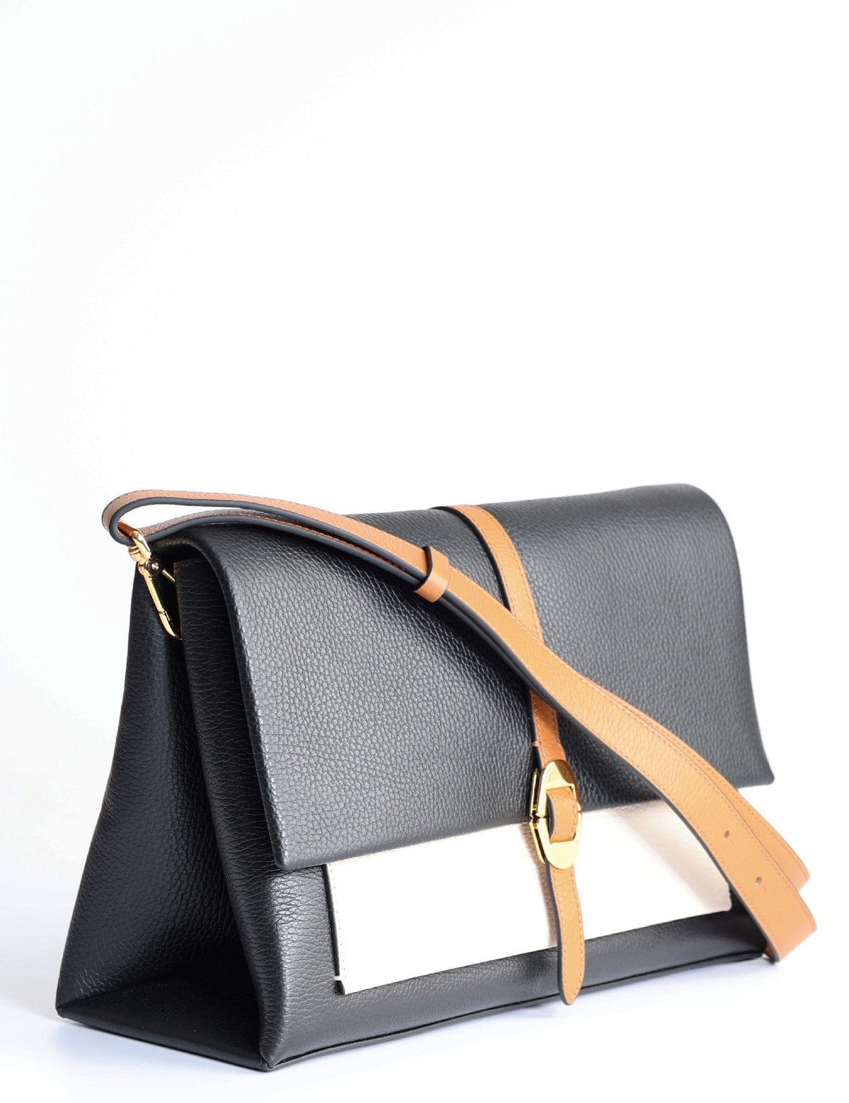 Coccinelle Dorian tricolor shoulder bag with flap