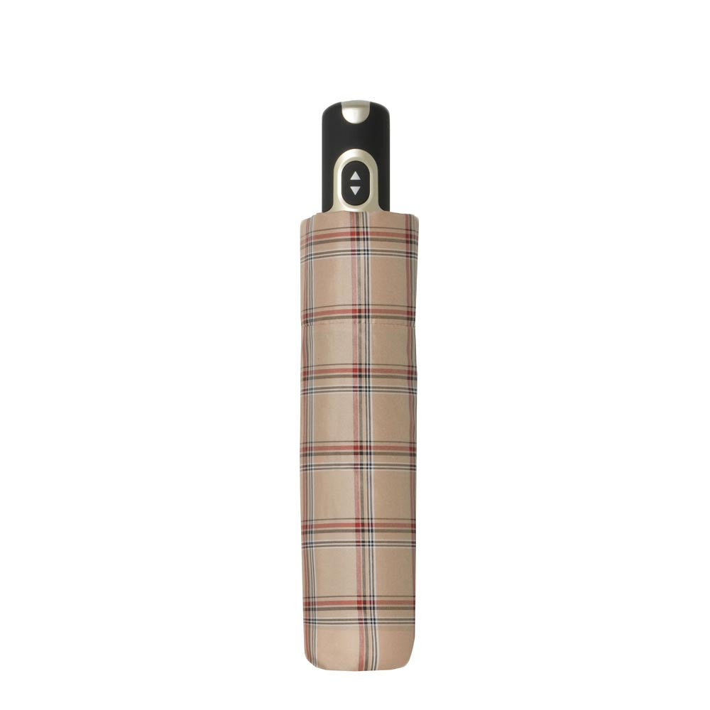 Doppler Carbonsteel Magic Woven Check Beige Umbrella