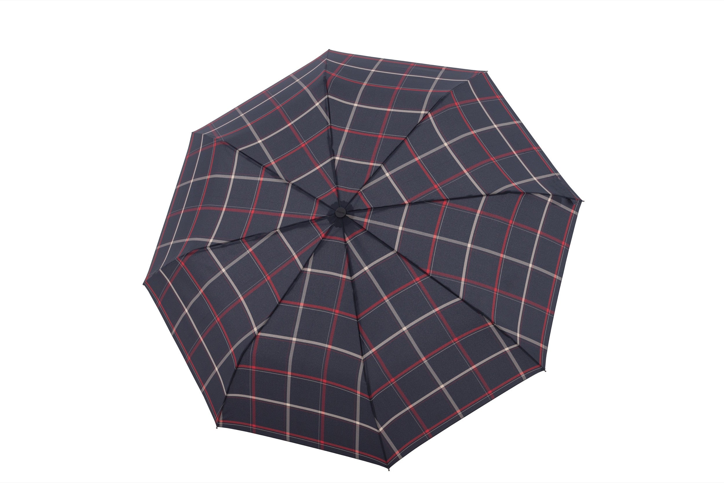 Doppler Carbonsteel Magic Woven Check 15 short umbrella