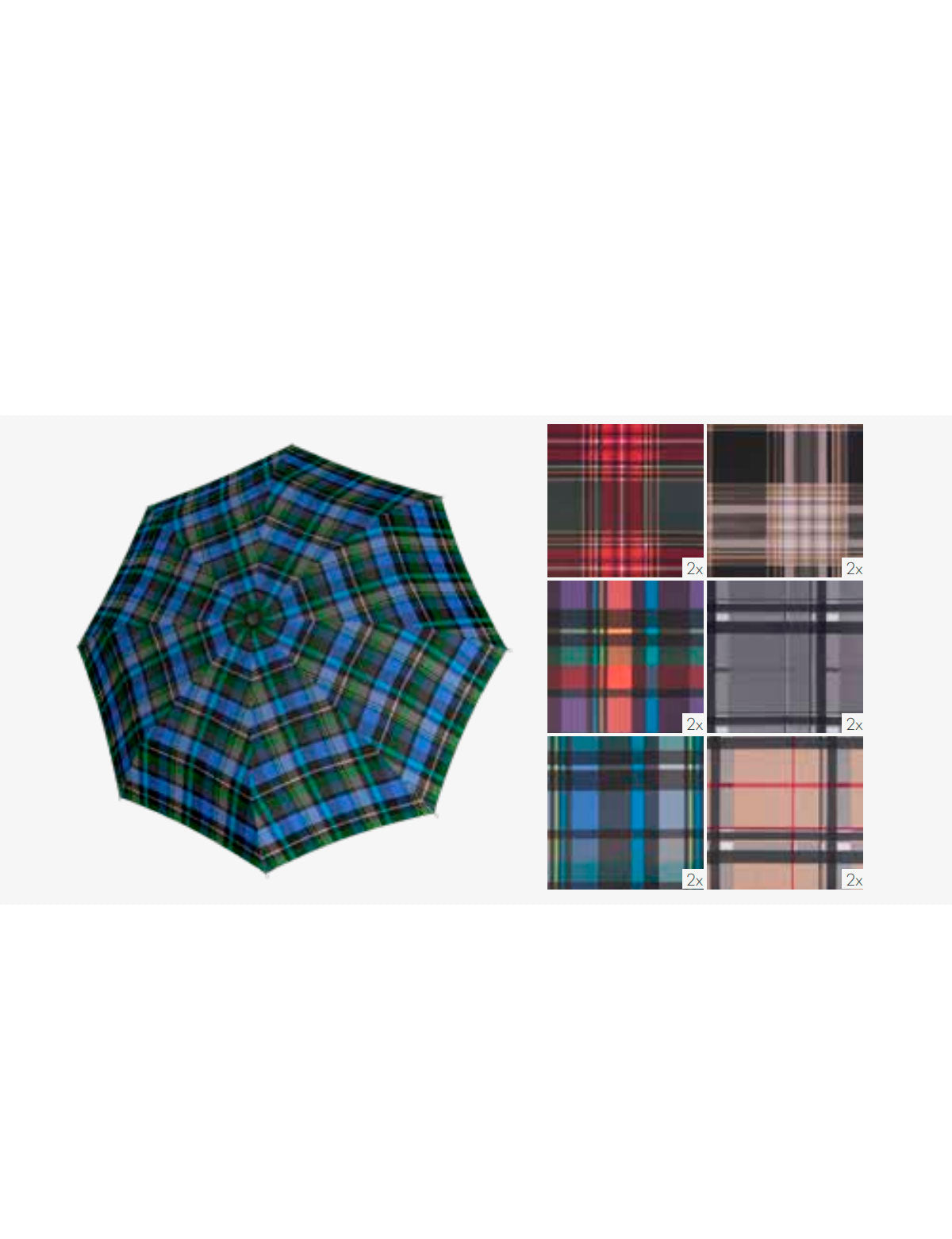 Derby Hit Long Automatic Check Assorted Umbrella