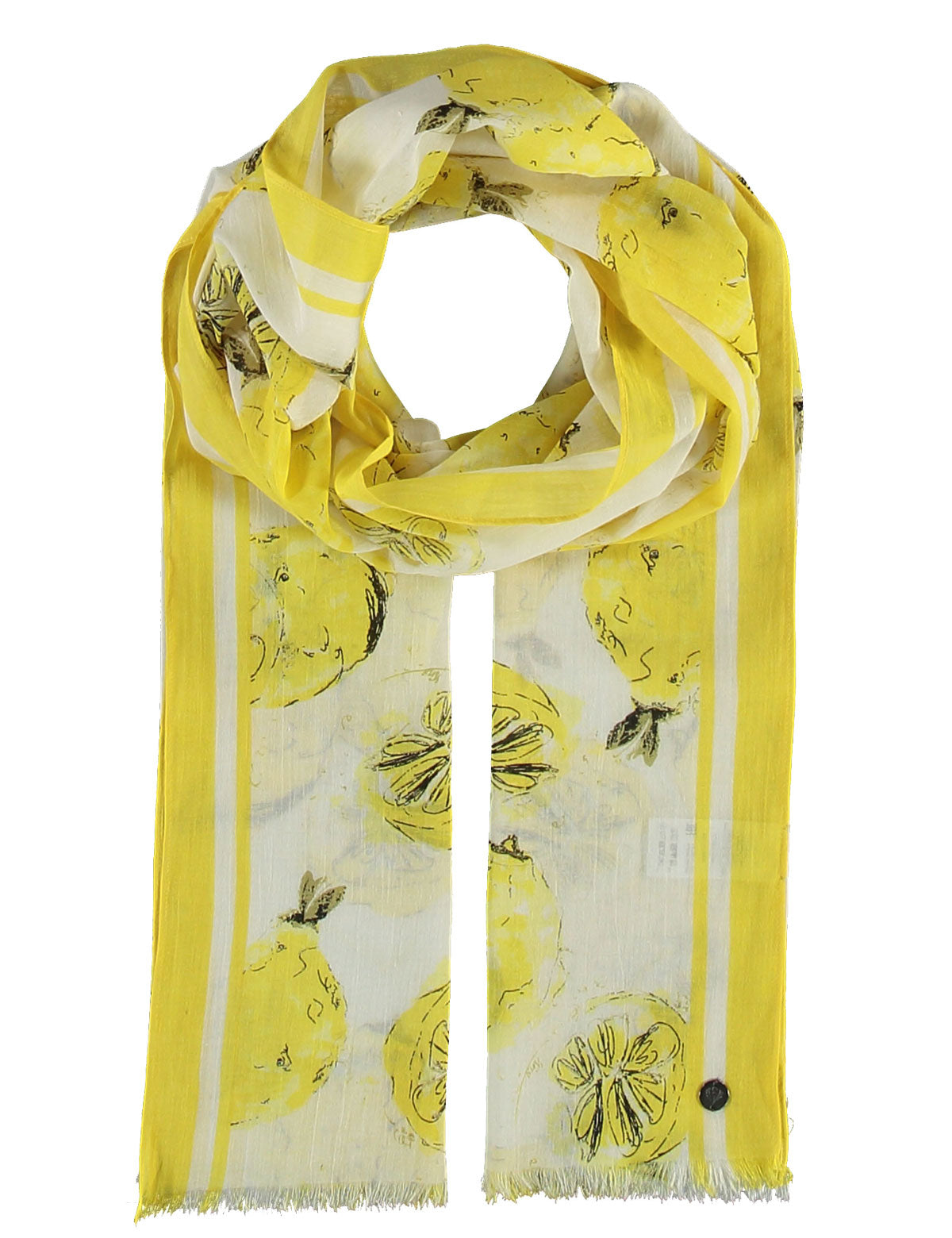 Fraas lemon print cotton scarf