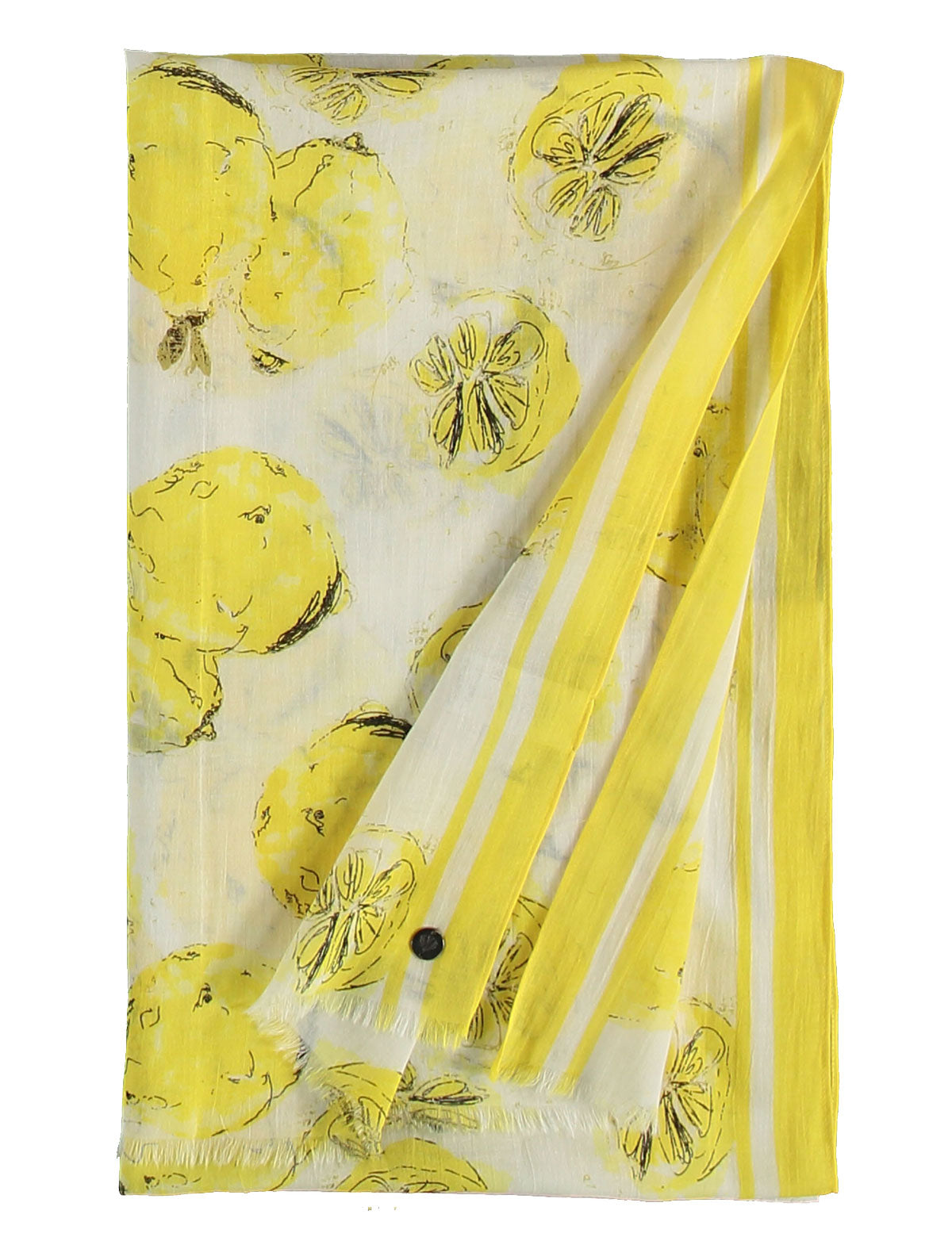 Fraas lemon print cotton scarf