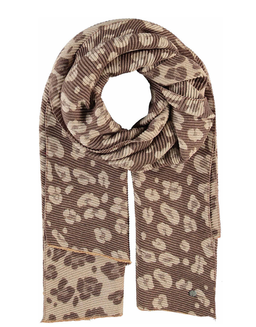 Fraas Basic stole with two-tone animal print