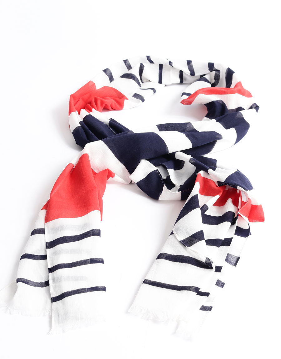 Fraas striped cotton scarf