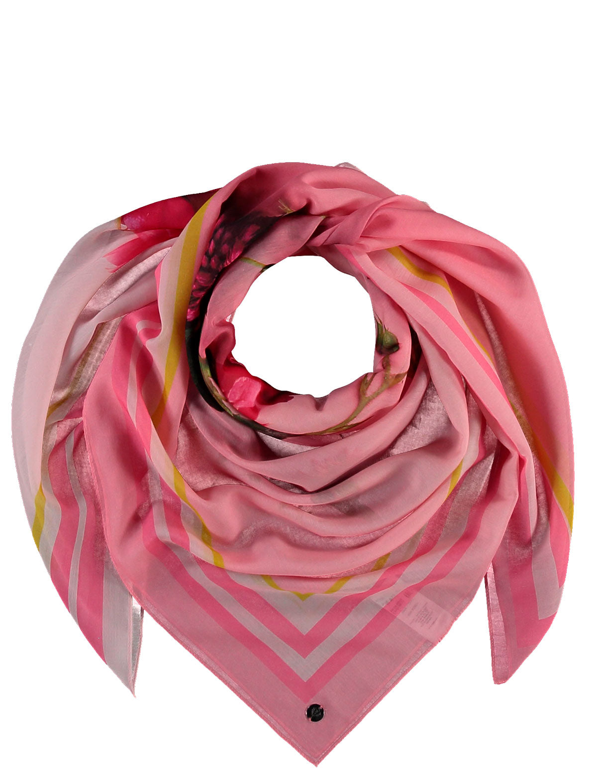 Fraas scarf in silk blend with rose print