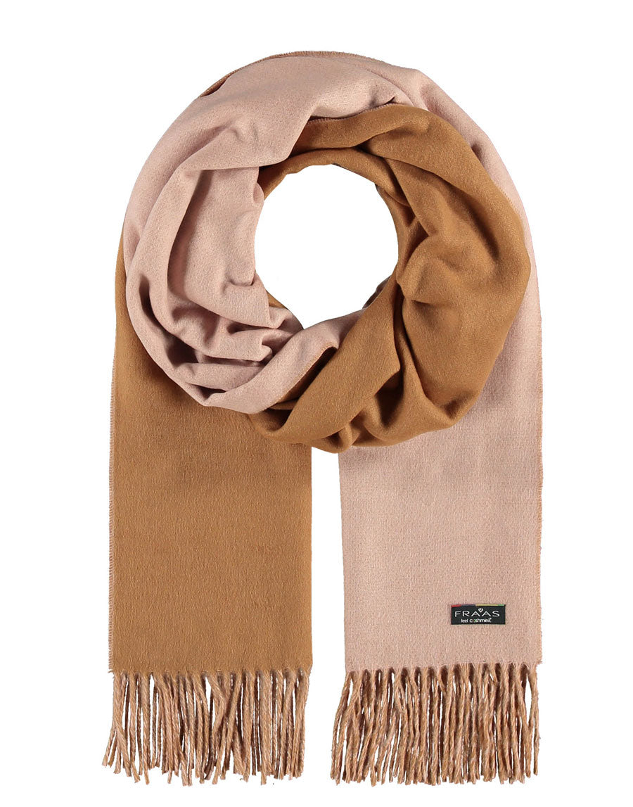 Fraas two-tone scarf in Cashmink® with fringes