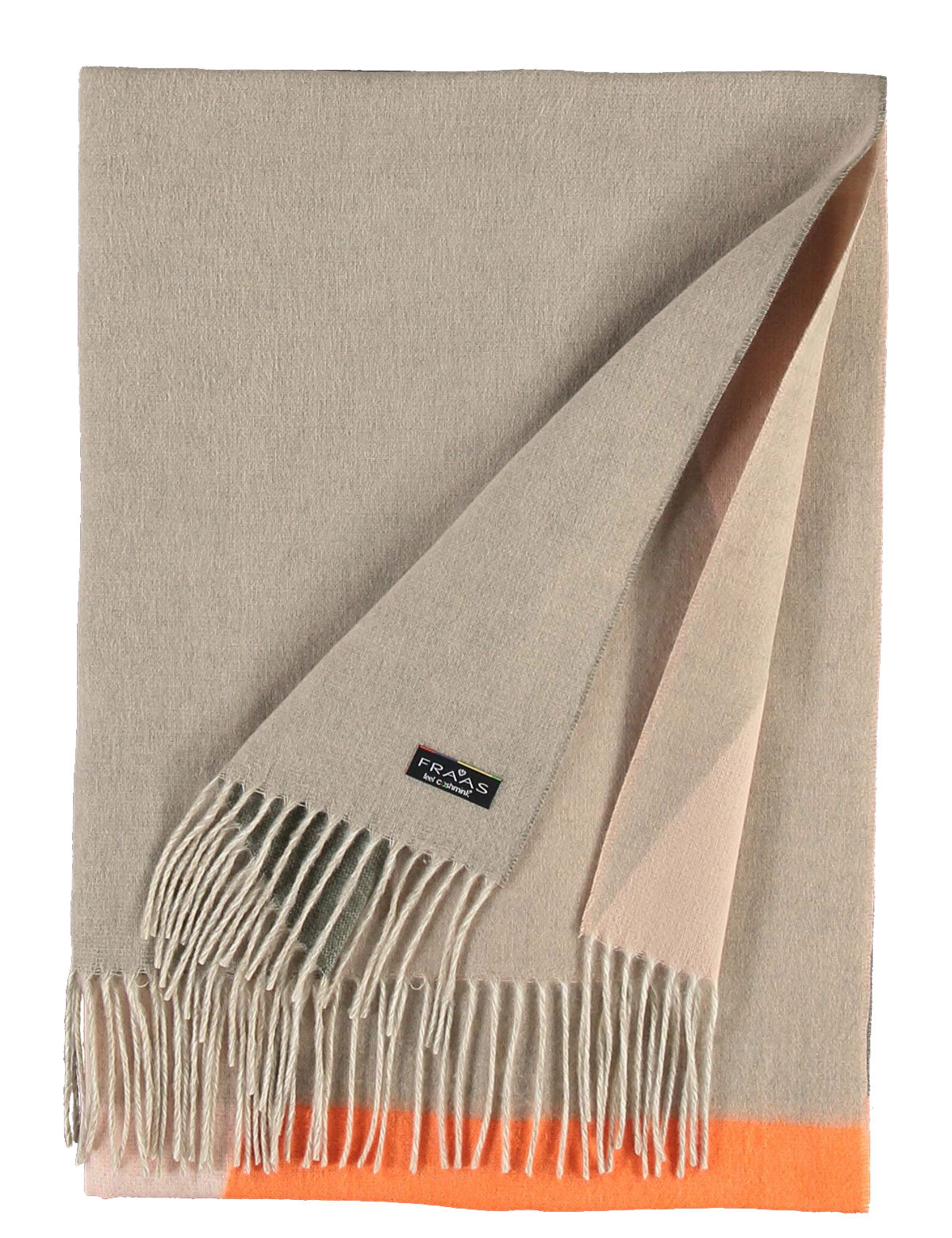 Multicolored Fraas scarf in Cashmink® with fringes