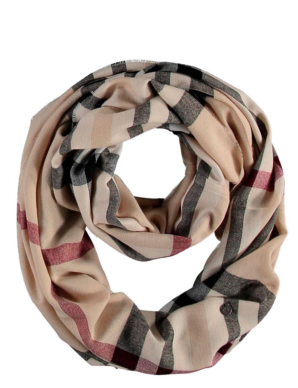 Fraas Checked Loop Scarf