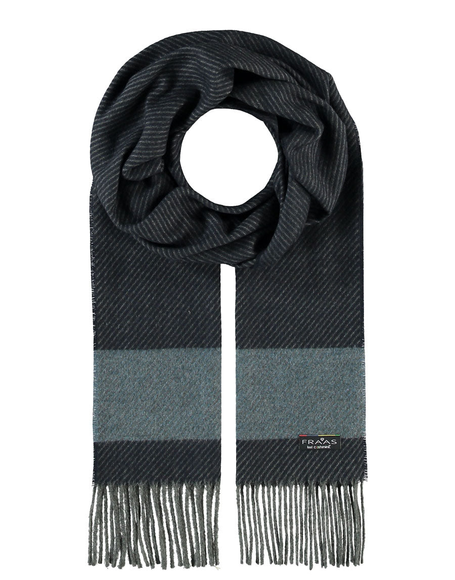 Fraas Cashmink® Scarf with Contrast Stripe