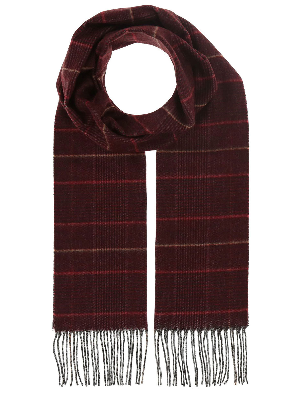 Fraas Cashmink scarf with tartan pattern